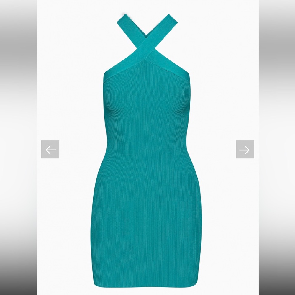 Sculpt Knit Criss Cross Ribbed Dress